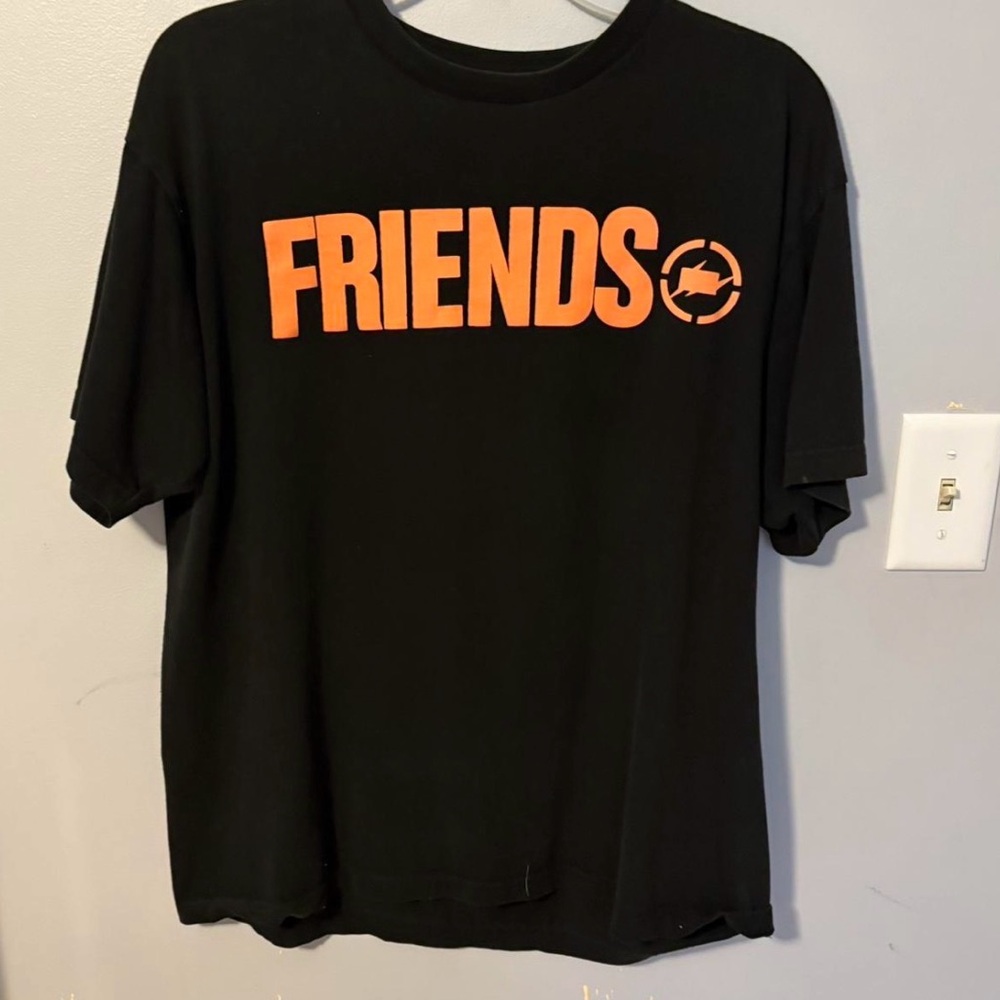 Black and orange Vlone friend shirt